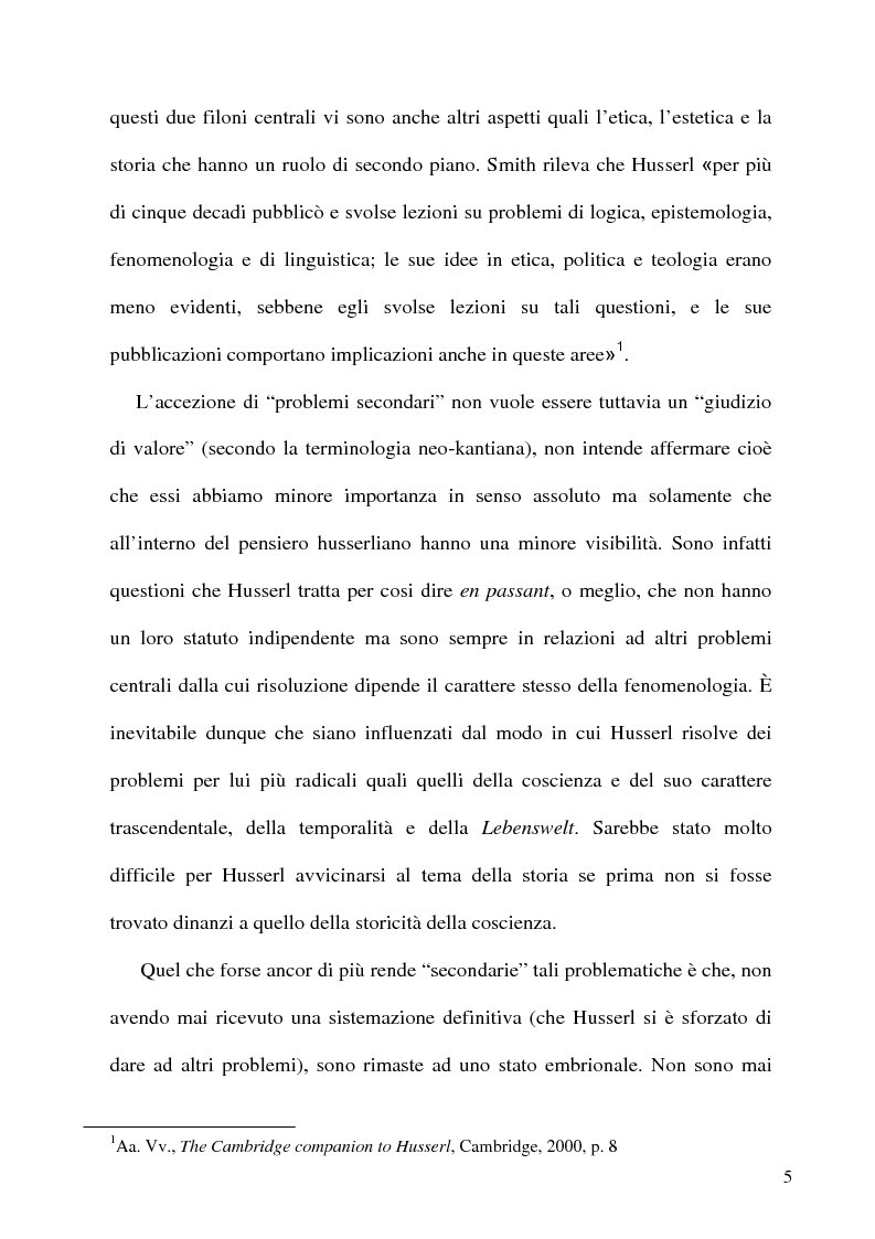 Anteprima della tesi: Husserl storico della filosofia, Pagina 3