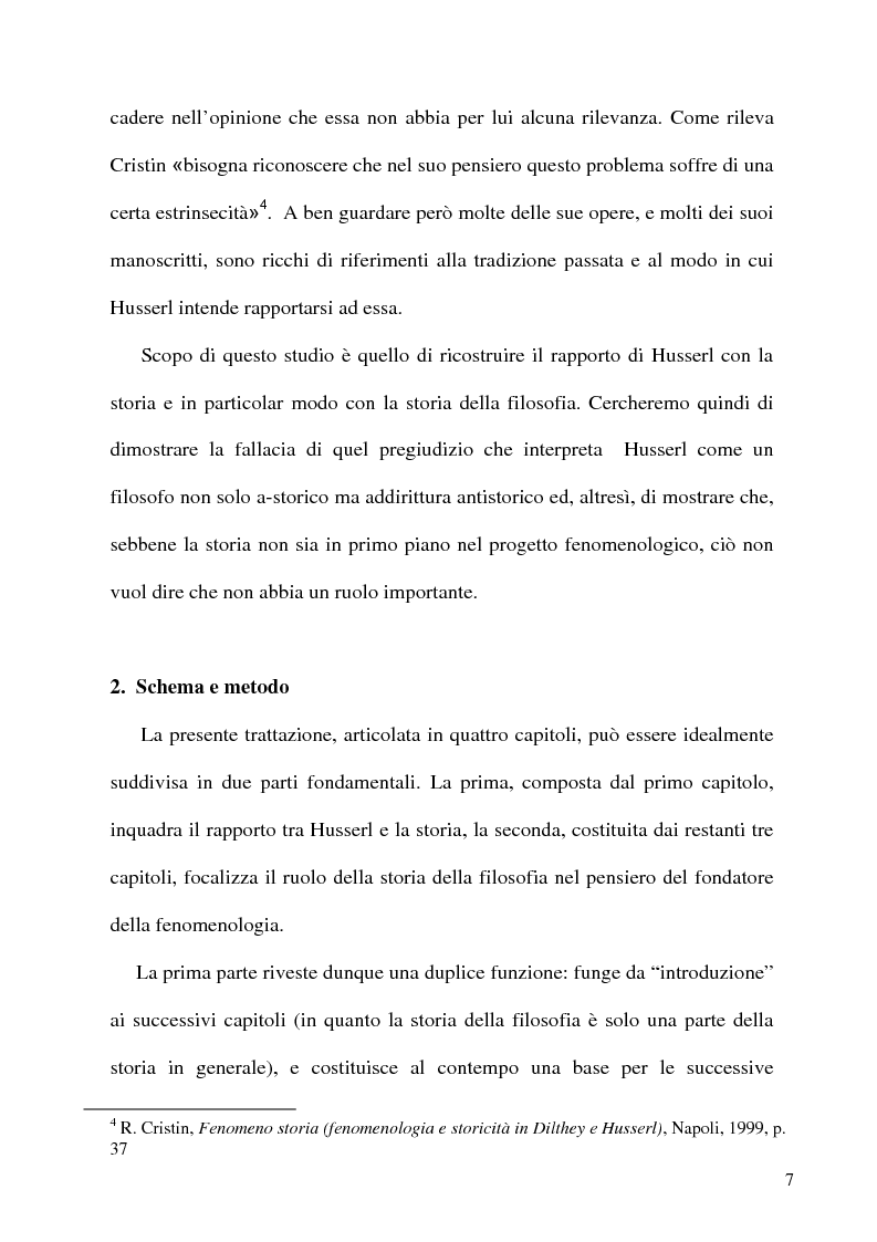 Anteprima della tesi: Husserl storico della filosofia, Pagina 5