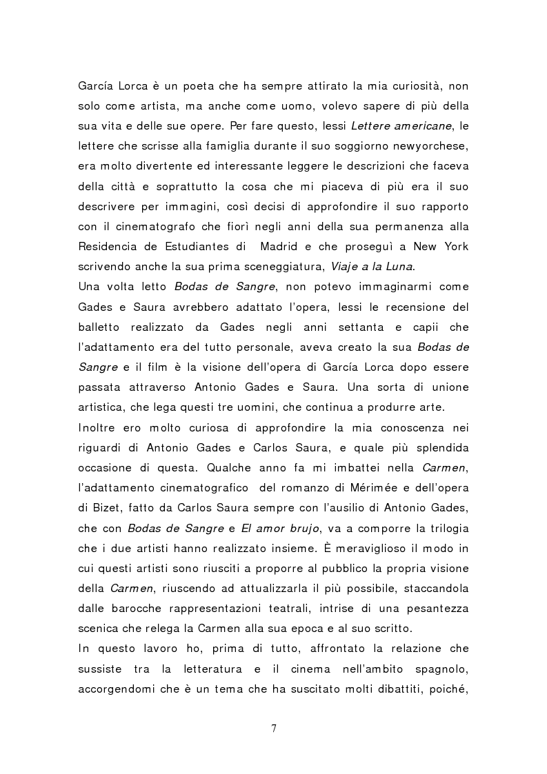 Anteprima della tesi: Federico García Lorca: Bodas de Sangre, dal testo letterario al testo filmico, Pagina 2