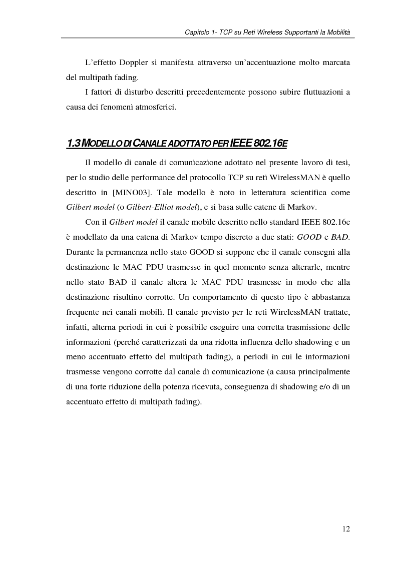 Anteprima della tesi: Un protocollo ARQ adattativo per reti WirelessMAN mobili – IEEE 802.16e, Pagina 12