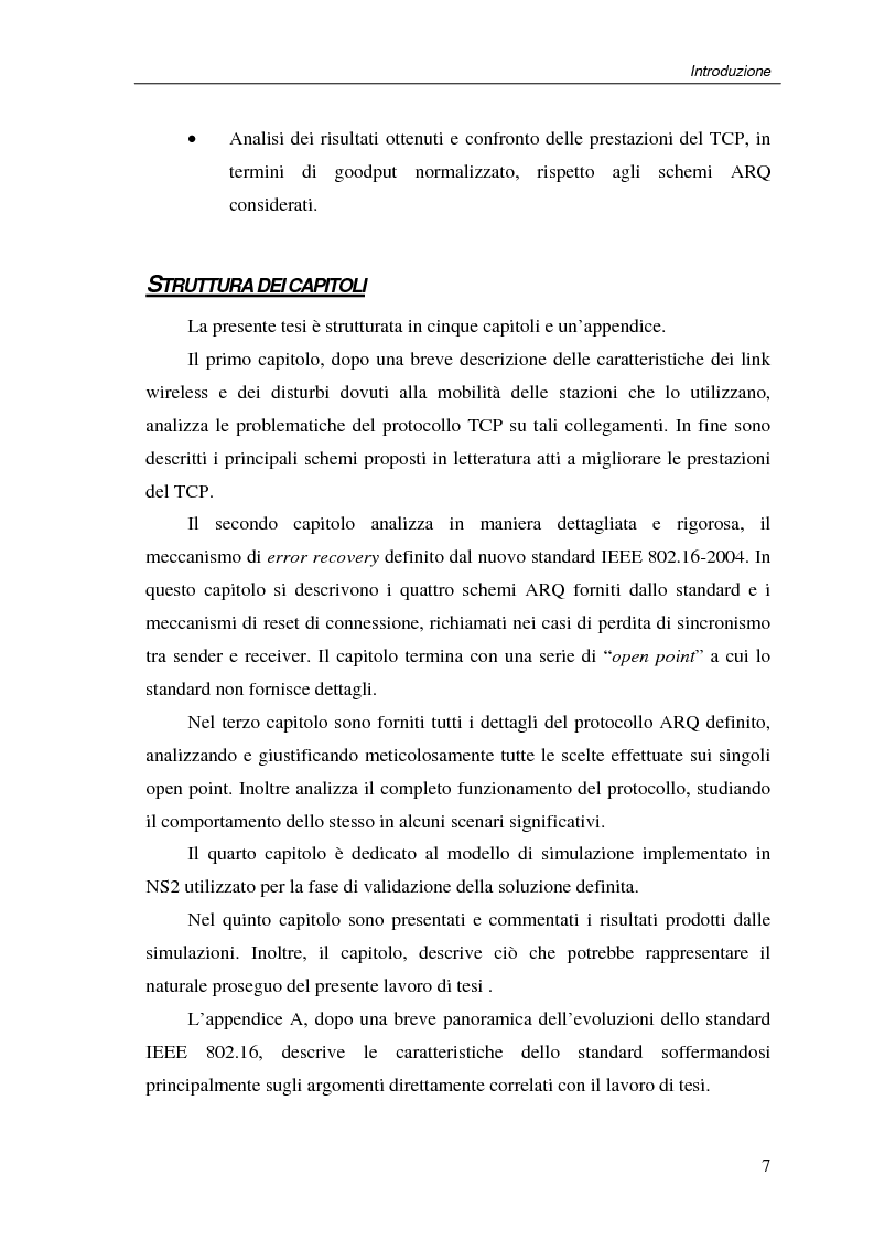 Anteprima della tesi: Un protocollo ARQ adattativo per reti WirelessMAN mobili – IEEE 802.16e, Pagina 7
