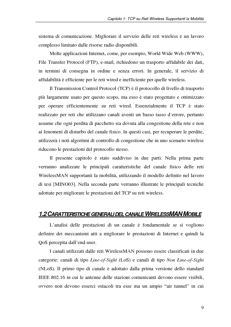 Anteprima della tesi: Un protocollo ARQ adattativo per reti WirelessMAN mobili – IEEE 802.16e, Pagina 9