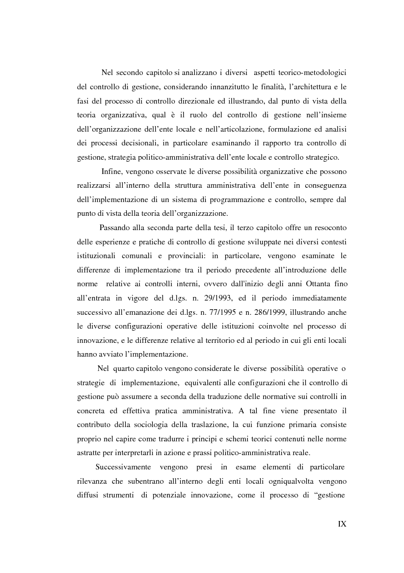 Anteprima della tesi: Il controllo di gestione nell'amministrazione del governo locale, Pagina 4