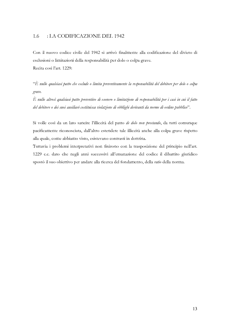Anteprima della tesi: Le clausole di esclusione e di limitazione della responsabilità, Pagina 13