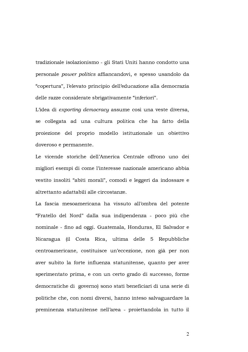 Anteprima della tesi: L'esportazione della democrazia l'esperienza statunitense in America centrale, Pagina 2