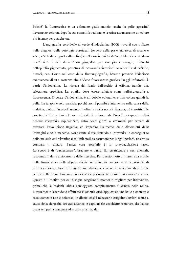 Anteprima della tesi: Identificazione del profilo vascolare in immagini fluoroangiografiche della retina tramite Active Contour Models, Pagina 12