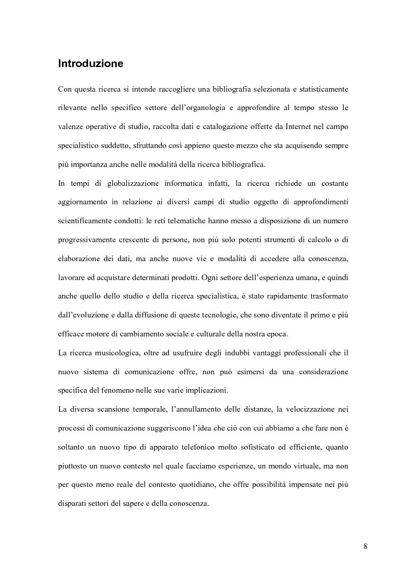 Anteprima della tesi: Cento anni di studi liutari: una bibliografia organologica verificata tramite internet, Pagina 6