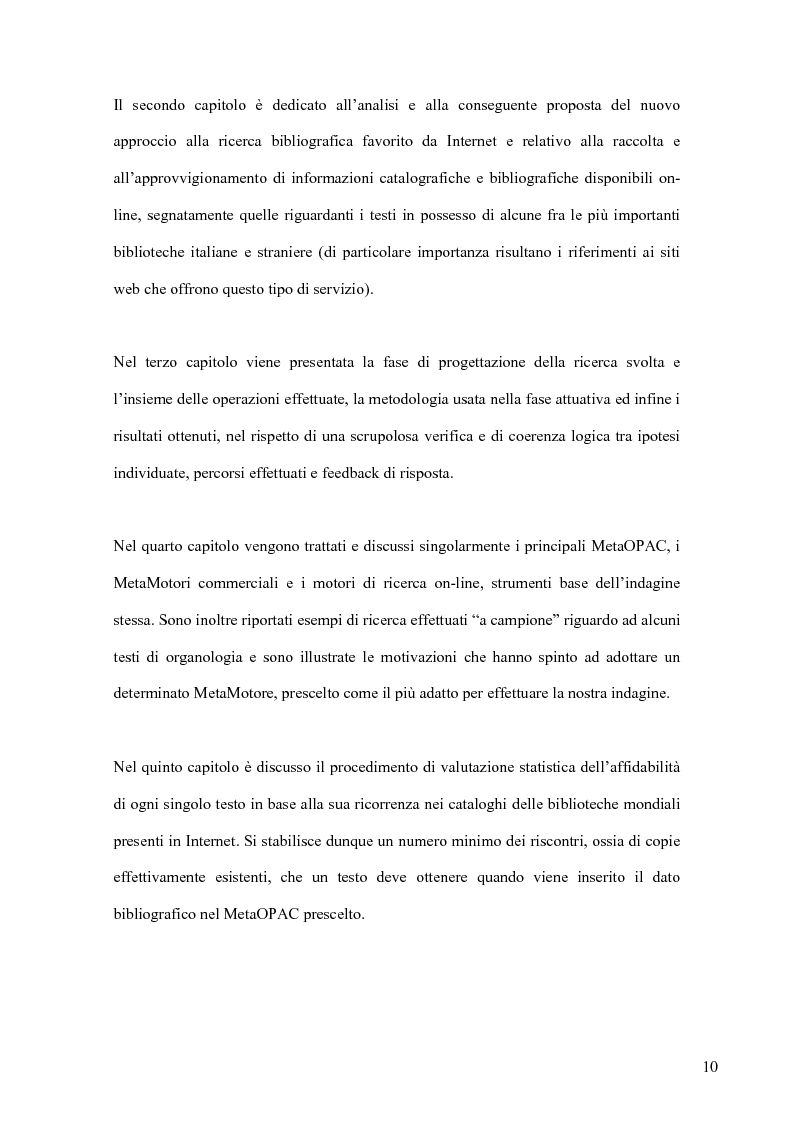 Anteprima della tesi: Cento anni di studi liutari: una bibliografia organologica verificata tramite internet, Pagina 8