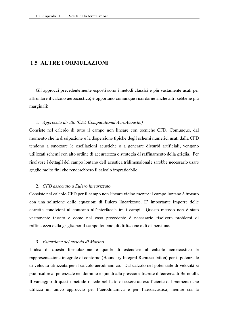 Anteprima della tesi: Sviluppo di un codice di aeroacustica basato sulla formulazione di Ffwocs Williams-Hawkings nella forma di Farassat, Pagina 15