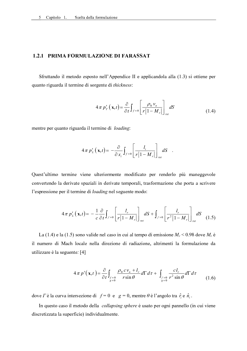 Anteprima della tesi: Sviluppo di un codice di aeroacustica basato sulla formulazione di Ffwocs Williams-Hawkings nella forma di Farassat, Pagina 7