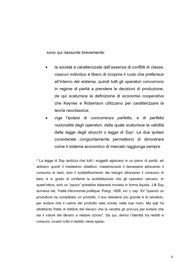 Anteprima della tesi: La teoria monetaria della produzione - Il contributo di Keynes negli articoli del 1932-33, Pagina 3