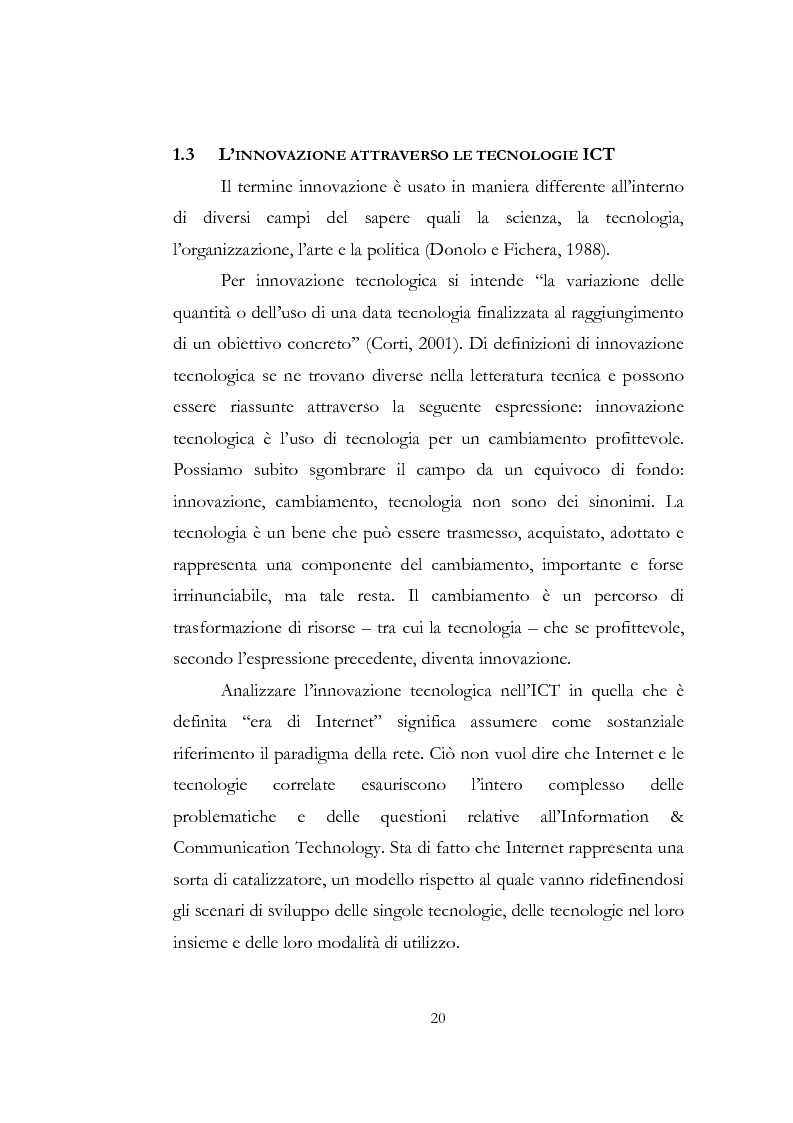 Anteprima della tesi: Problematiche relative alle implicazioni organizzative dell'implementazione delle ICT. Il caso SAP HR di Shared Service Center by Pirelli & Telecom Italia, Pagina 13