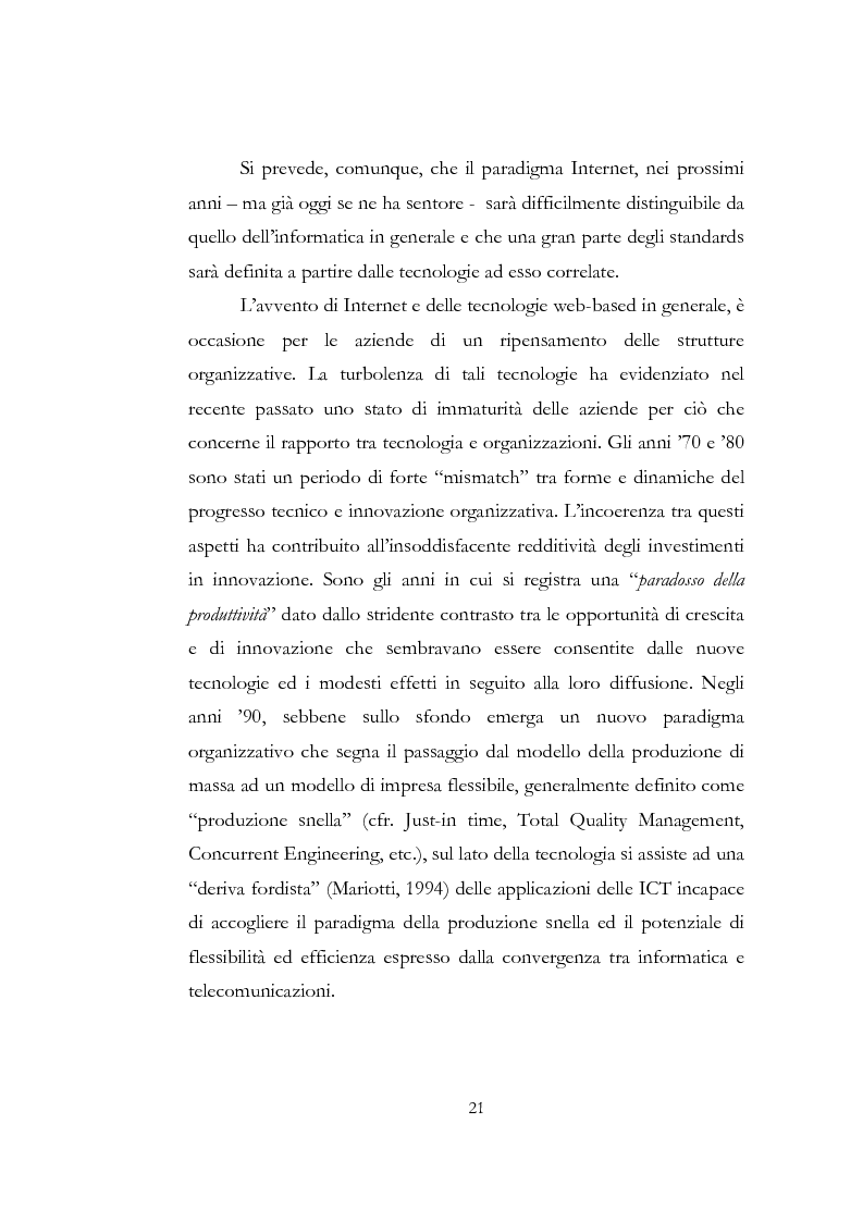Anteprima della tesi: Problematiche relative alle implicazioni organizzative dell'implementazione delle ICT. Il caso SAP HR di Shared Service Center by Pirelli & Telecom Italia, Pagina 14
