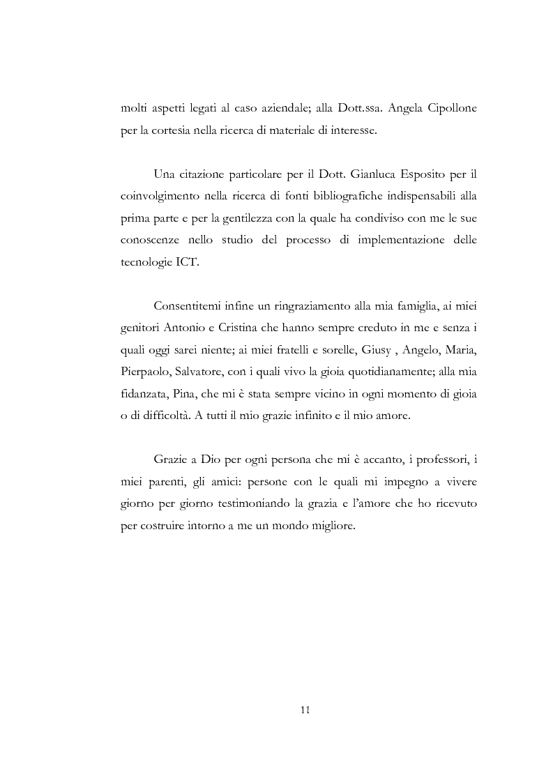 Anteprima della tesi: Problematiche relative alle implicazioni organizzative dell'implementazione delle ICT. Il caso SAP HR di Shared Service Center by Pirelli & Telecom Italia, Pagina 4