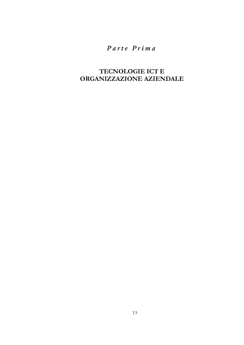 Anteprima della tesi: Problematiche relative alle implicazioni organizzative dell'implementazione delle ICT. Il caso SAP HR di Shared Service Center by Pirelli & Telecom Italia, Pagina 6