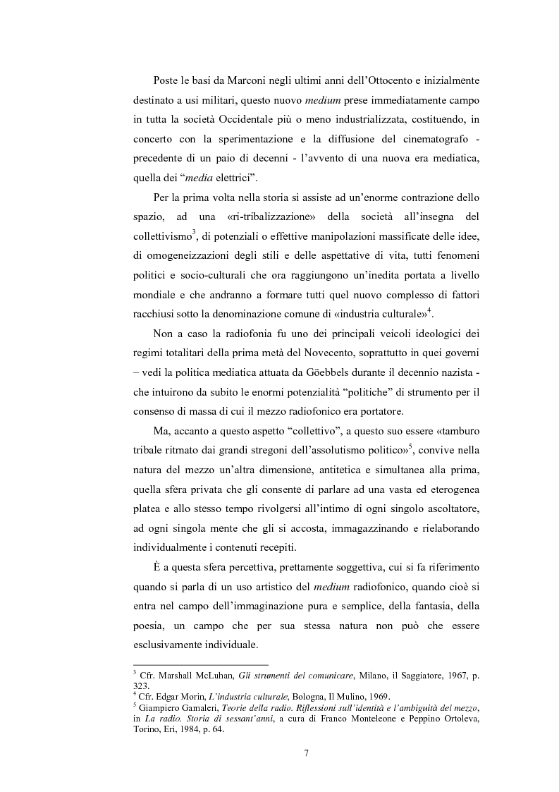 Anteprima della tesi: La poesia dello spazio. Il teatro radiofonico in Italia (1924-1974), Pagina 3