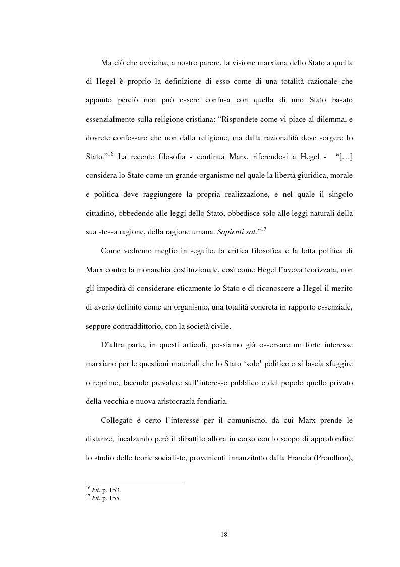 Anteprima della tesi: Il problema dello stato in Karl Marx, Pagina 15
