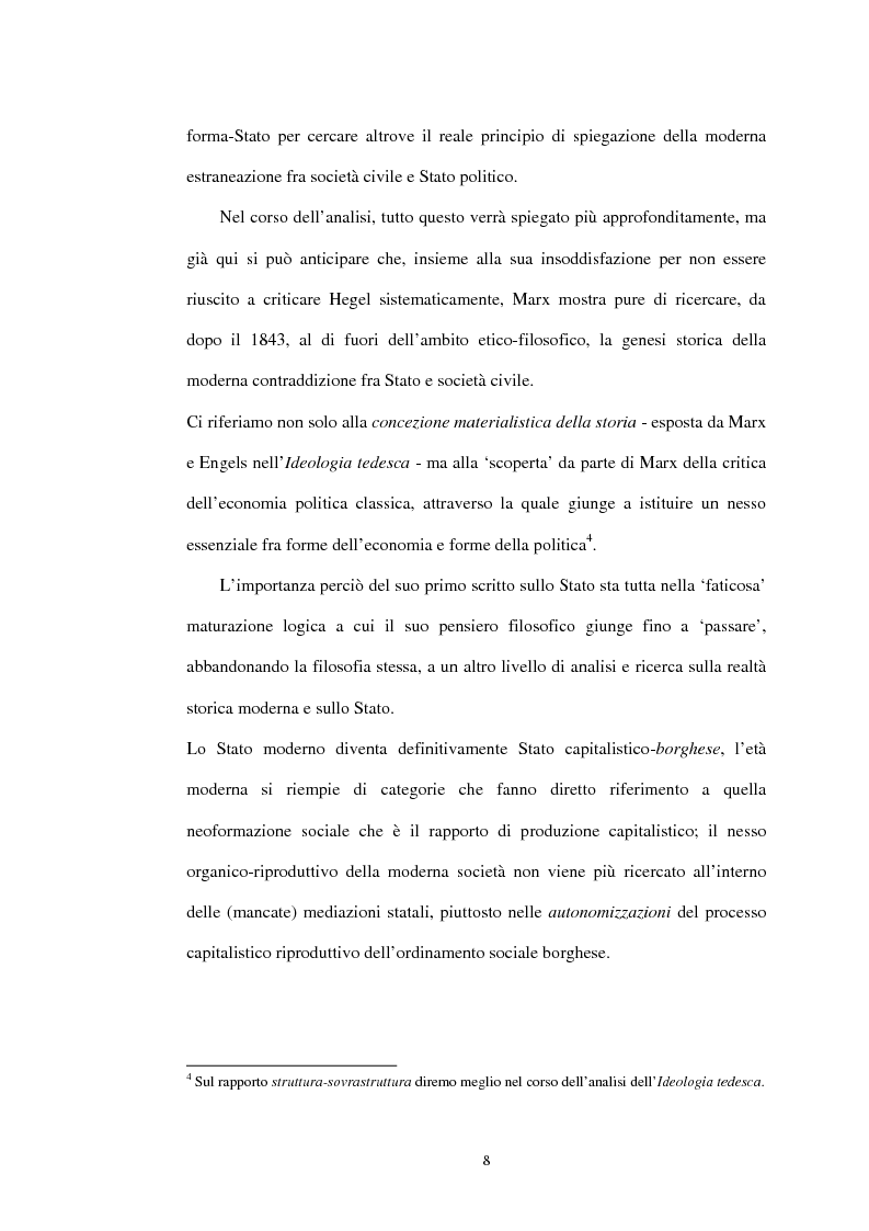 Anteprima della tesi: Il problema dello stato in Karl Marx, Pagina 5