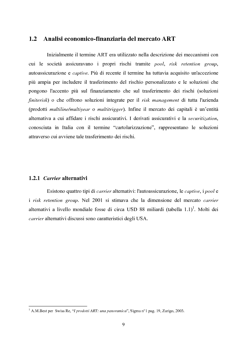 Anteprima della tesi: La gestione alternativa dei rischi assicurativi: i catastrophe bonds, Pagina 6