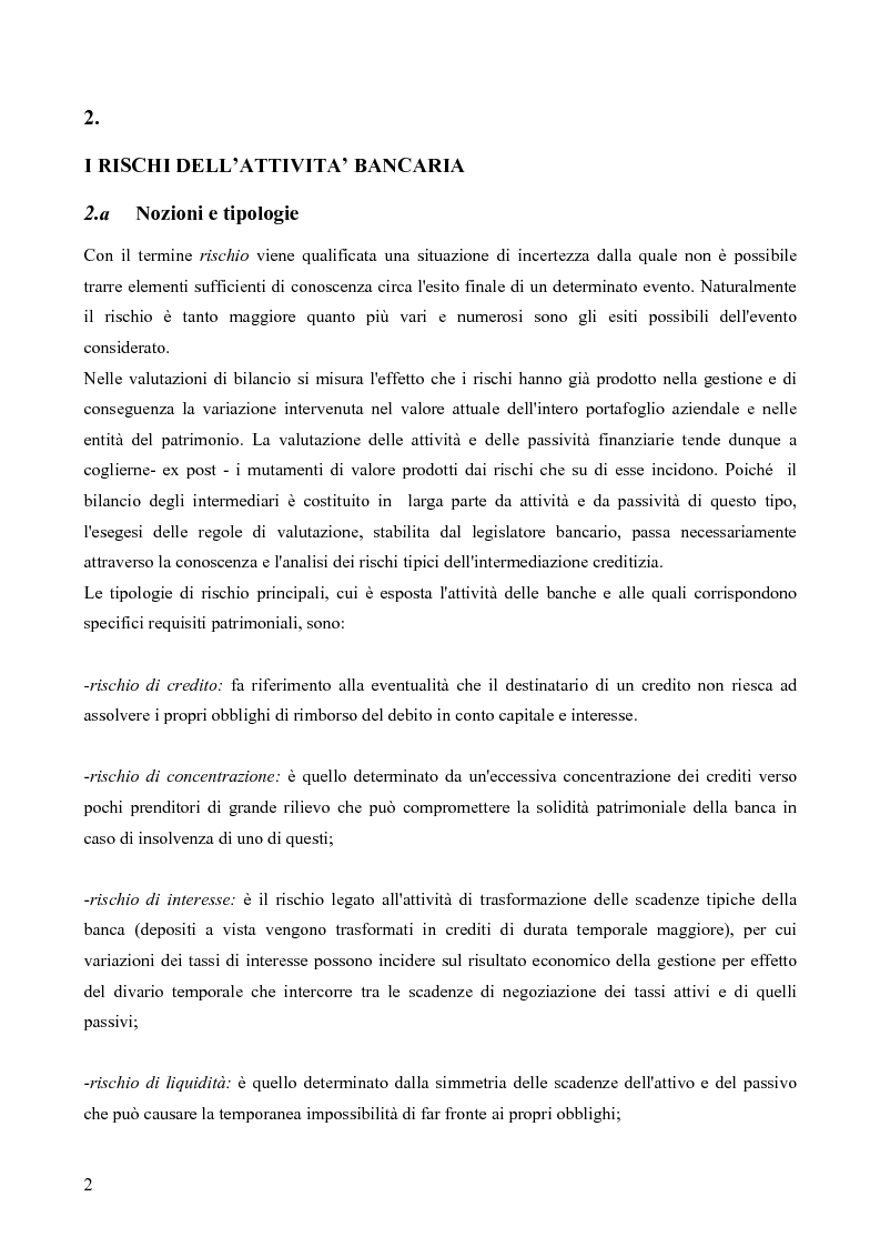Anteprima della tesi: I rischi dell'attività bancaria (il rischio operativo) e il sistema dei controlli interni, Pagina 2