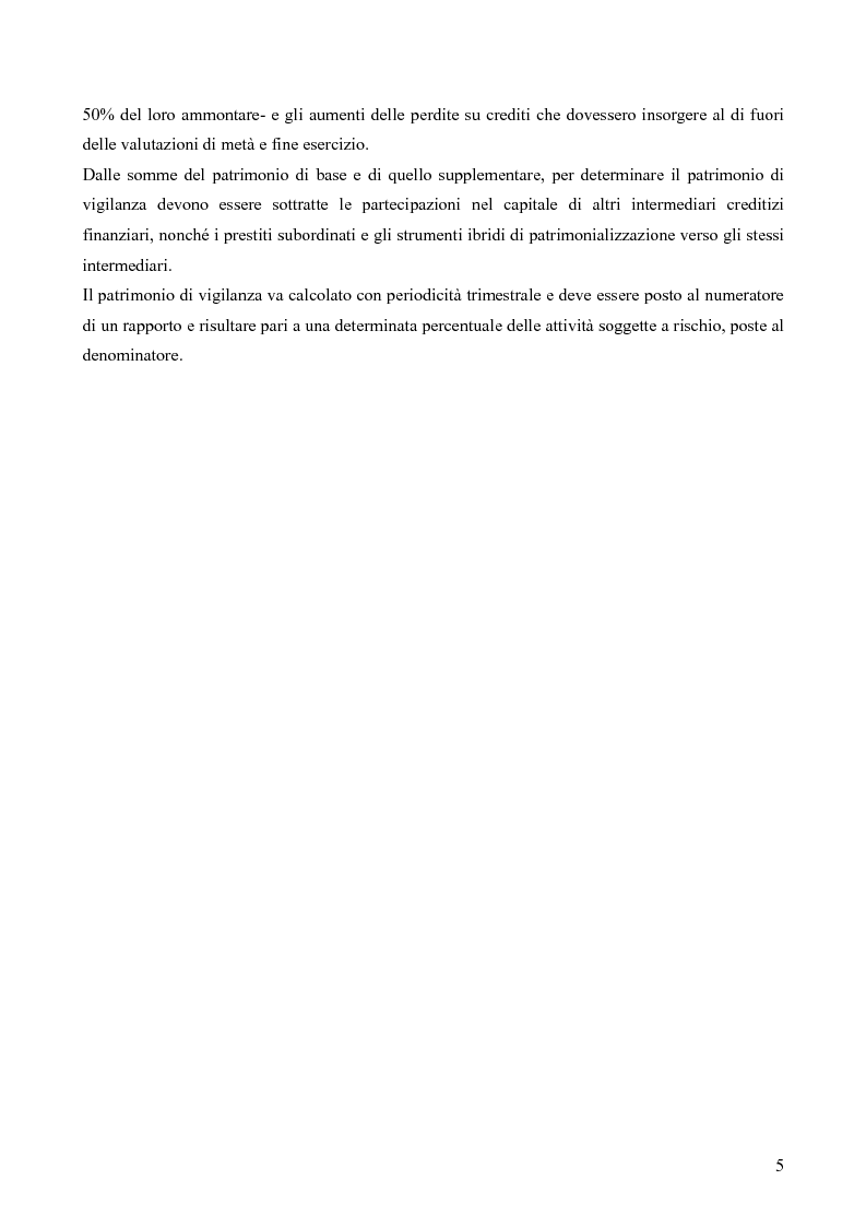 Anteprima della tesi: I rischi dell'attività bancaria (il rischio operativo) e il sistema dei controlli interni, Pagina 5