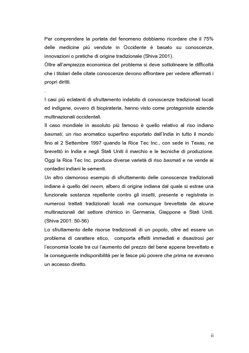 Anteprima della tesi: La brevettabilità delle conoscenze tradizionali, Pagina 2