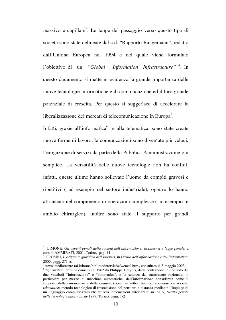 Anteprima della tesi: Le offese al patrimonio mediante strumenti informatici, Pagina 7