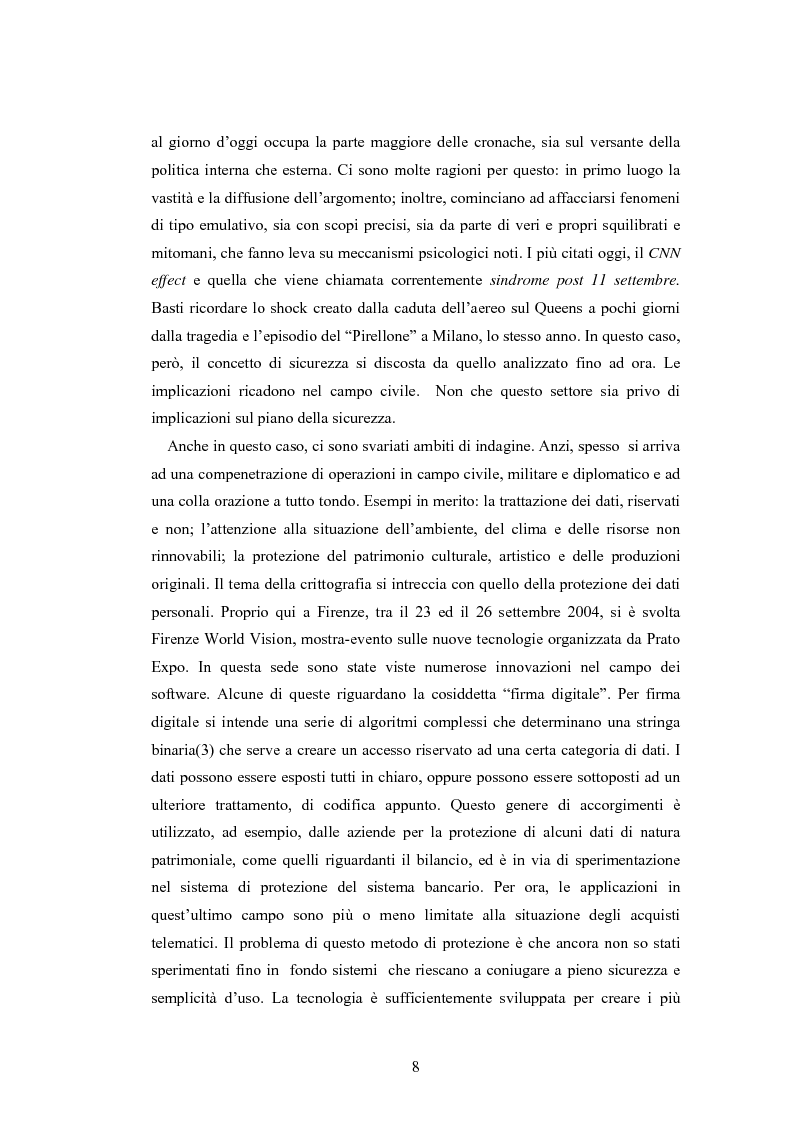 Anteprima della tesi: Crittografia come scienza in fieri: approcci alla sicurezza internazionale, Pagina 8