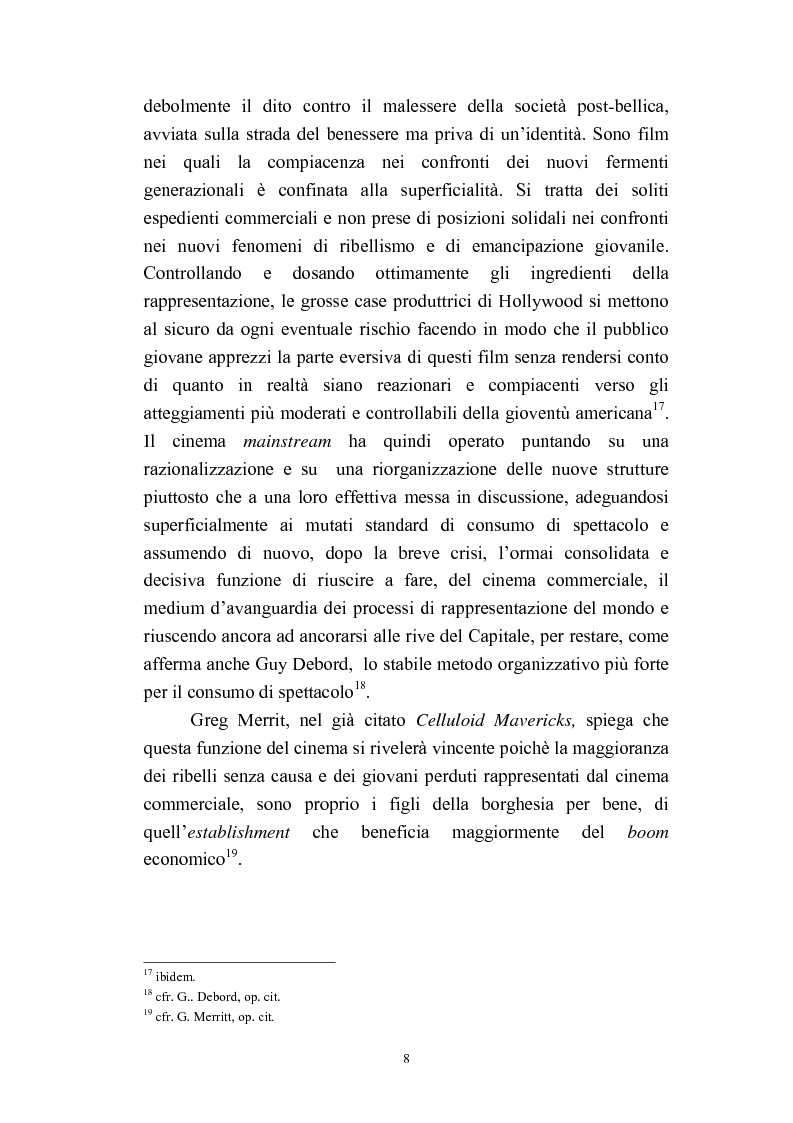 Anteprima della tesi: Il cinema americano e la controcultura fra gli anni '50 e gli anni '70, Pagina 6