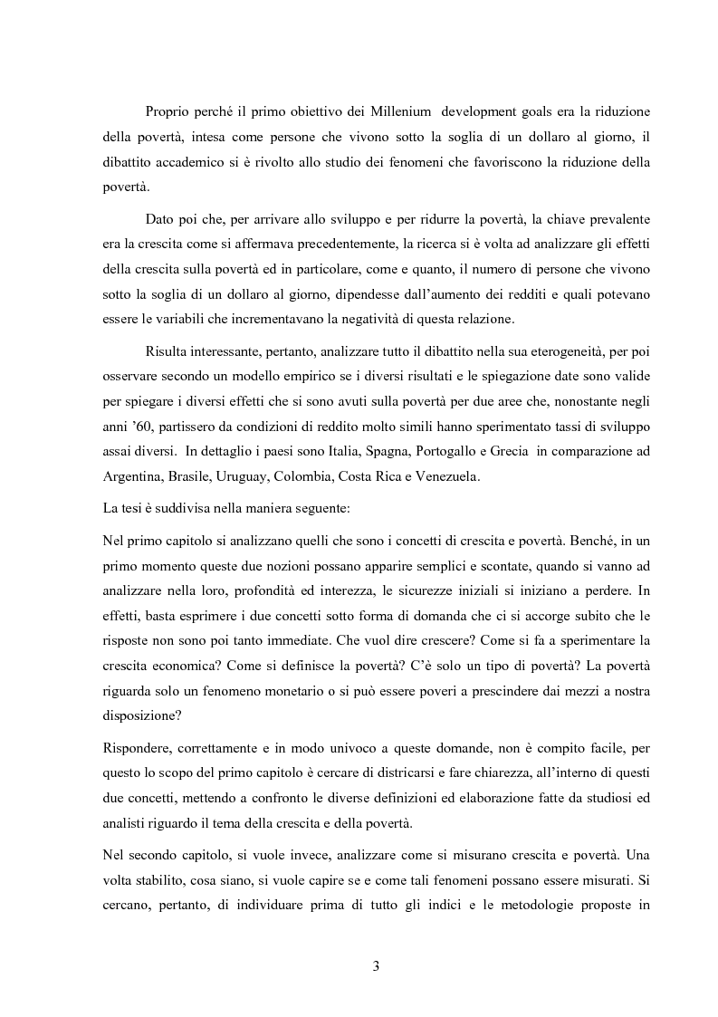 Anteprima della tesi: Crescita e povertà: un'analisi empirica per i paesi latinoamericani, Pagina 3