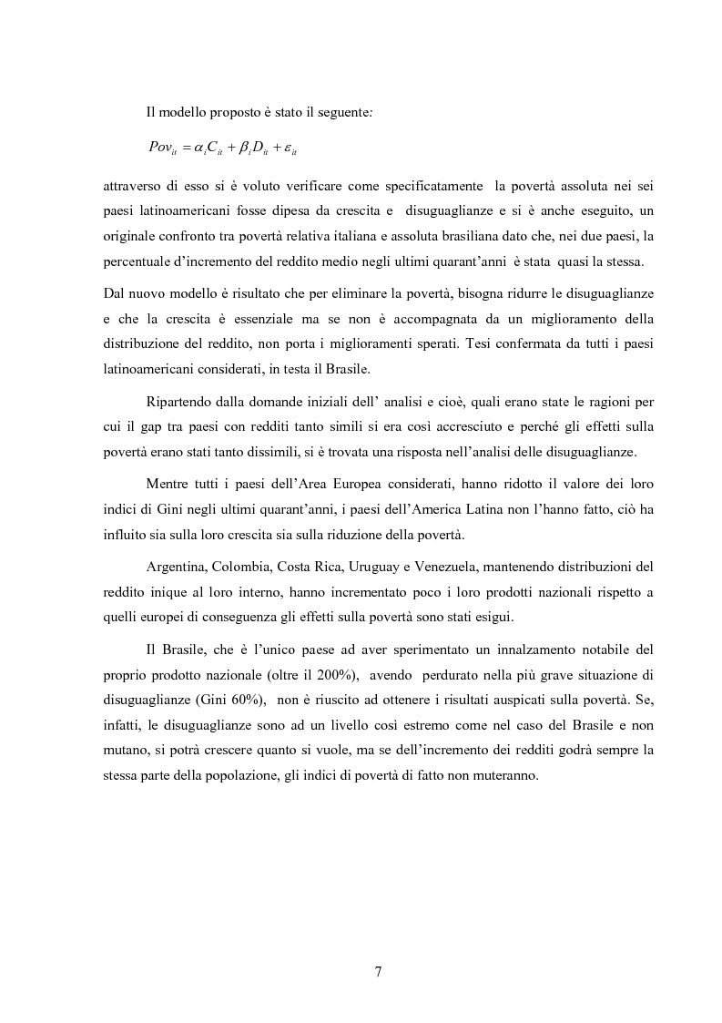 Anteprima della tesi: Crescita e povertà: un'analisi empirica per i paesi latinoamericani, Pagina 7