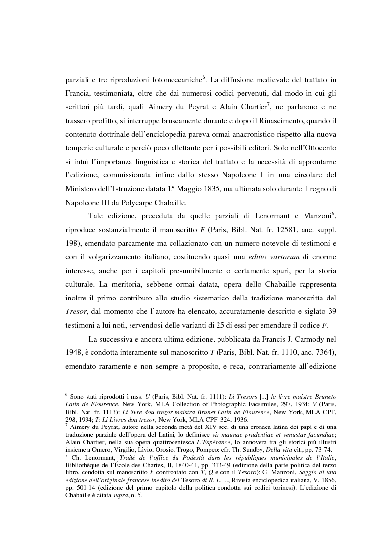 Anteprima della tesi: Brunetto Latini - ''Tresor'' - Volgarizzamento di Bono Giamboni - Adattamento salentino, Pagina 4