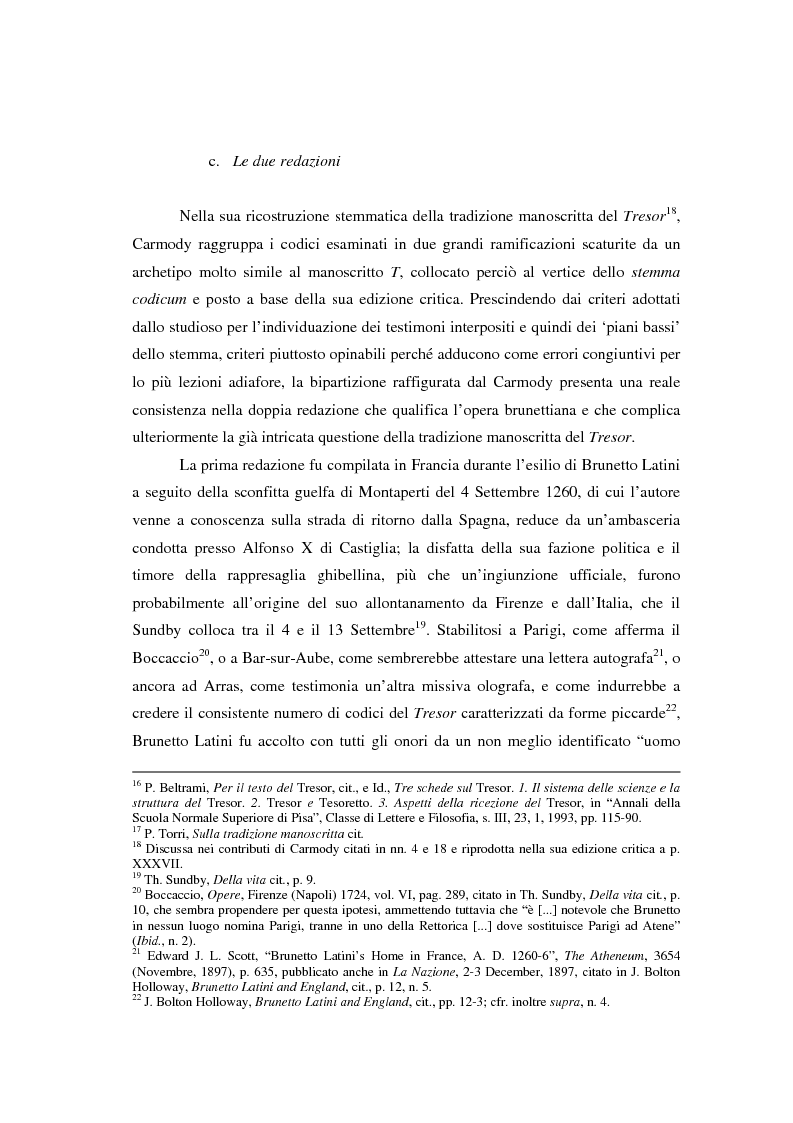Anteprima della tesi: Brunetto Latini - ''Tresor'' - Volgarizzamento di Bono Giamboni - Adattamento salentino, Pagina 6