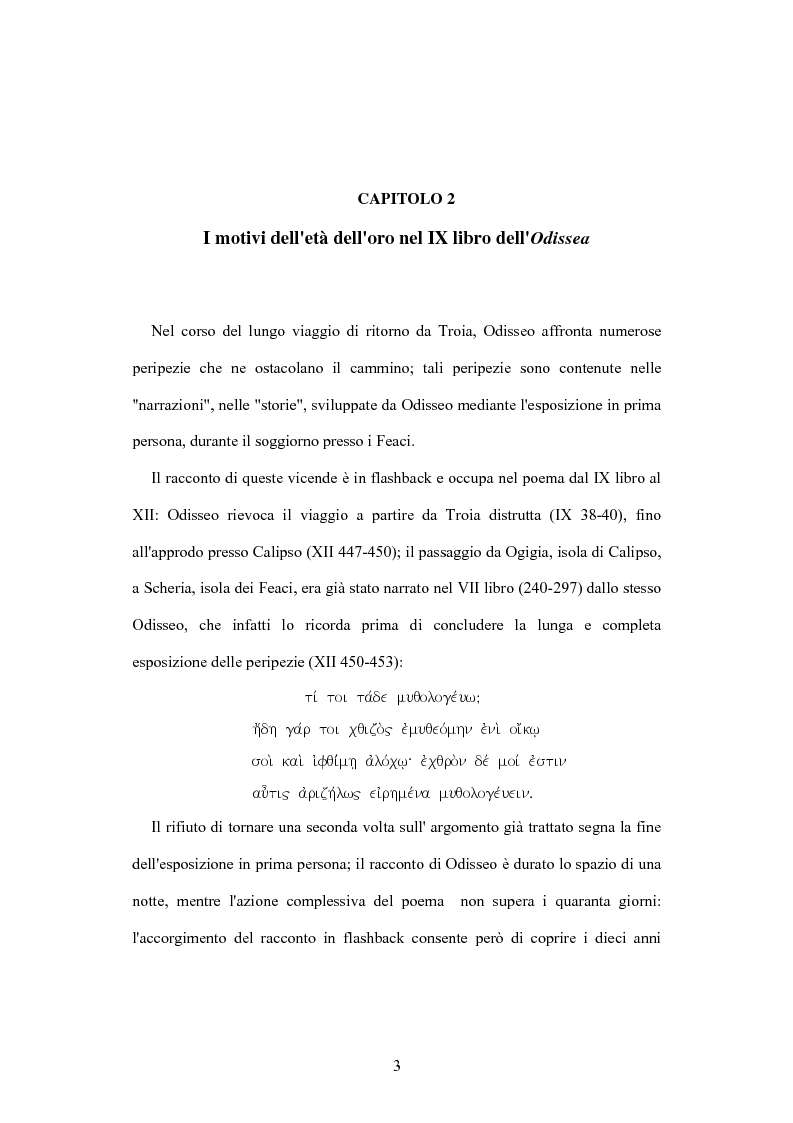 Anteprima della tesi: Polifemo e l'Età dell'Oro: variazione di un tema da Omero a Platone, Pagina 3