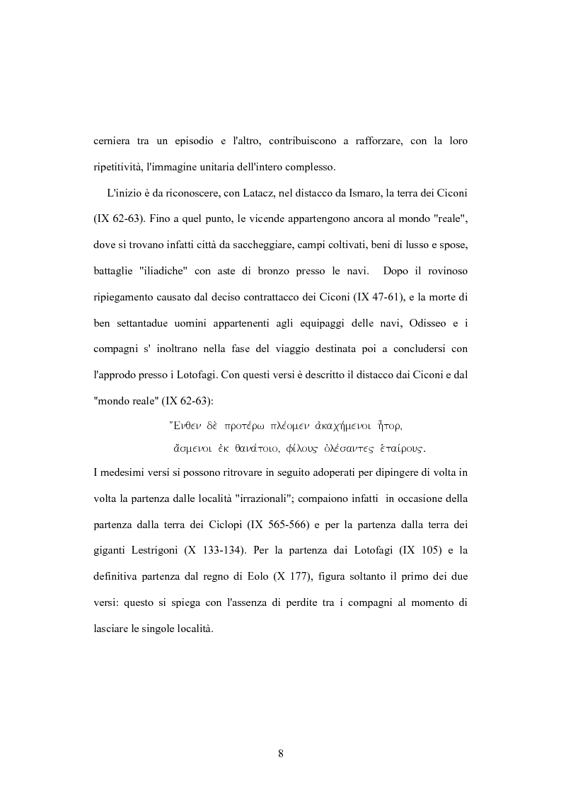 Anteprima della tesi: Polifemo e l'Età dell'Oro: variazione di un tema da Omero a Platone, Pagina 8
