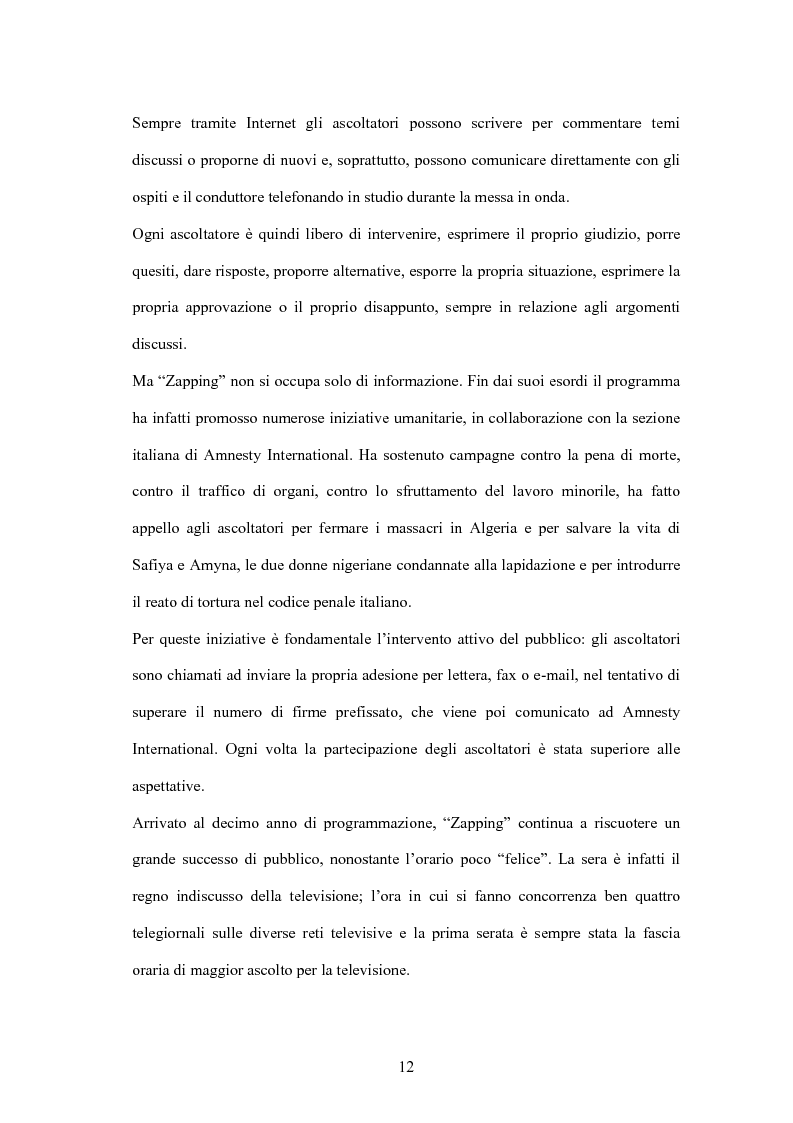 Anteprima della tesi: L'informazione alla radio e la novità di ''zapping'' nel panorama radiofonico italiano, Pagina 12