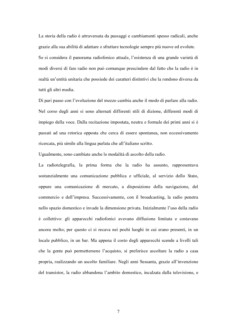 Anteprima della tesi: L'informazione alla radio e la novità di ''zapping'' nel panorama radiofonico italiano, Pagina 7