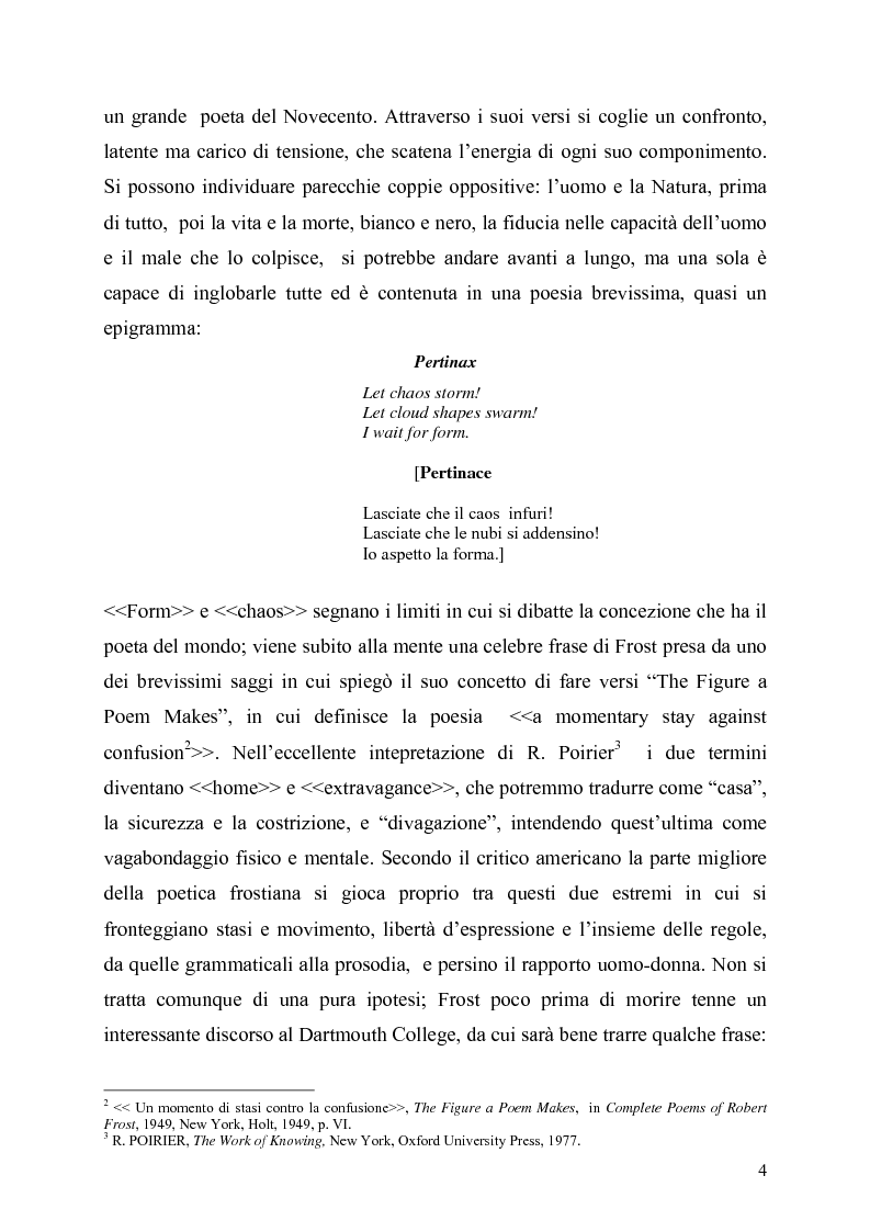 Anteprima della tesi: La poetica del confine.Tre poesie tradotte di Robert Frost, Pagina 2