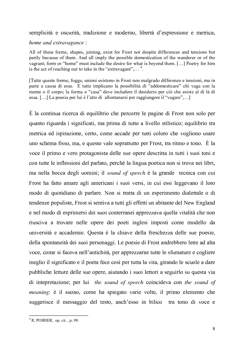 Anteprima della tesi: La poetica del confine.Tre poesie tradotte di Robert Frost, Pagina 6