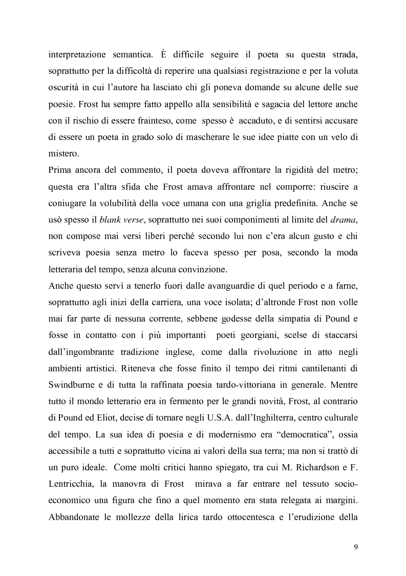 Anteprima della tesi: La poetica del confine.Tre poesie tradotte di Robert Frost, Pagina 7