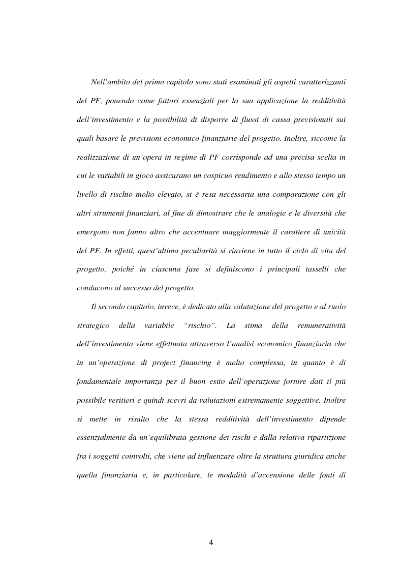 Anteprima della tesi: Il project financing: la realizzazione delle grandi opere infrastrutturali, Pagina 2