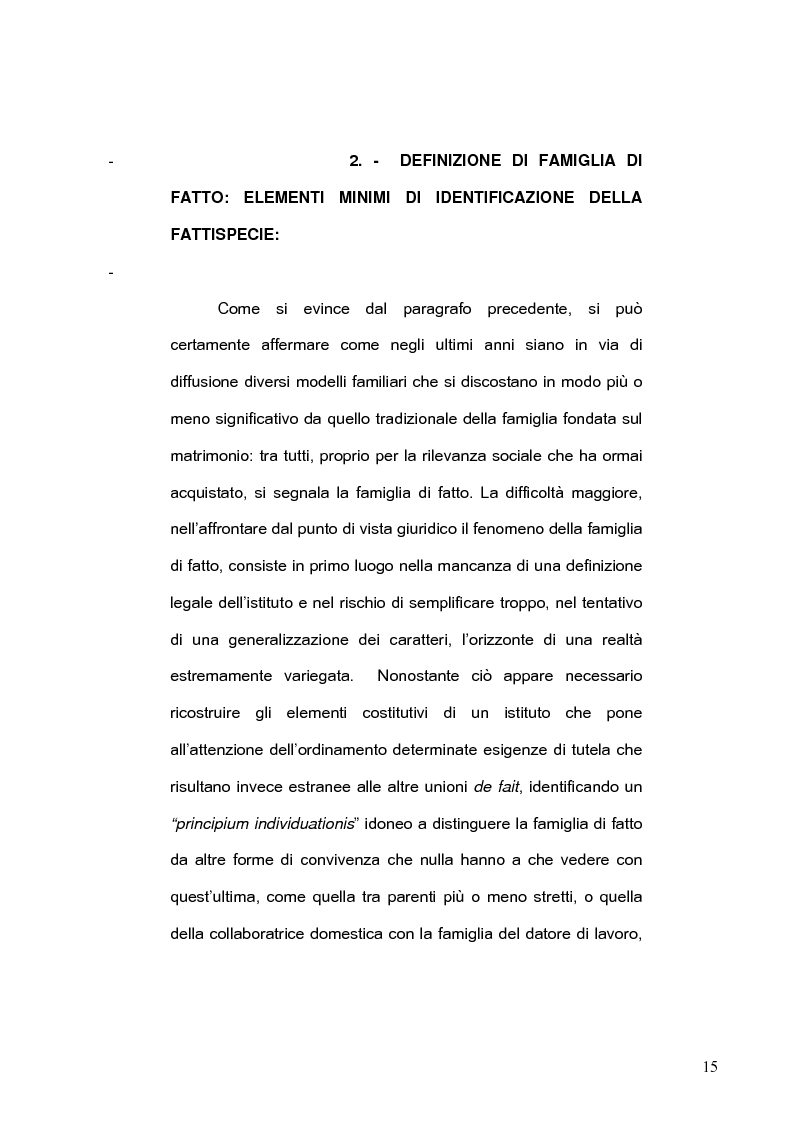Anteprima della tesi: La famiglia di fatto, Pagina 11
