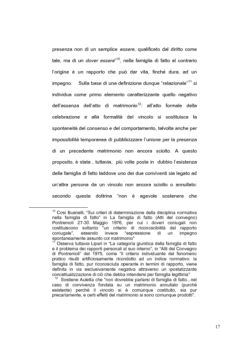 Anteprima della tesi: La famiglia di fatto, Pagina 13