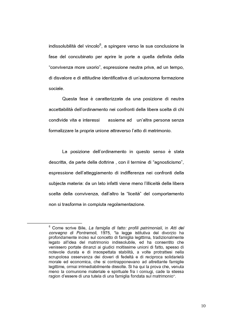 Anteprima della tesi: La famiglia di fatto, Pagina 6