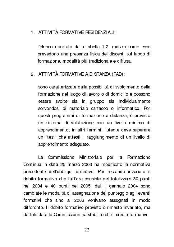 Anteprima della tesi: Dall'aggiornamento obbligatorio ad un modello di Sviluppo Professionale Continuo in medicina. L'esperienza del Knowledge Centre dell'ospedale di Udine, Pagina 13