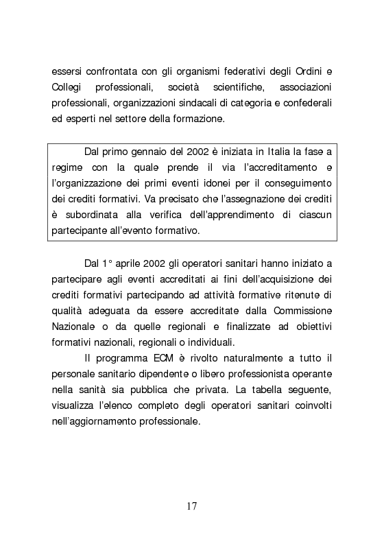 Anteprima della tesi: Dall'aggiornamento obbligatorio ad un modello di Sviluppo Professionale Continuo in medicina. L'esperienza del Knowledge Centre dell'ospedale di Udine, Pagina 8