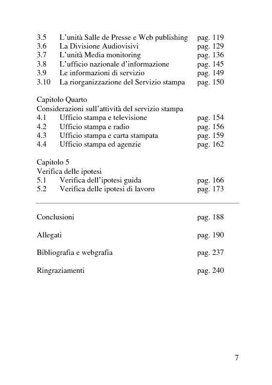 Indice della tesi: Il servizio stampa dell'europarlamento. Raccolta, selezione, trattamento delle notizie sulla principale istituzione europea, Pagina 3