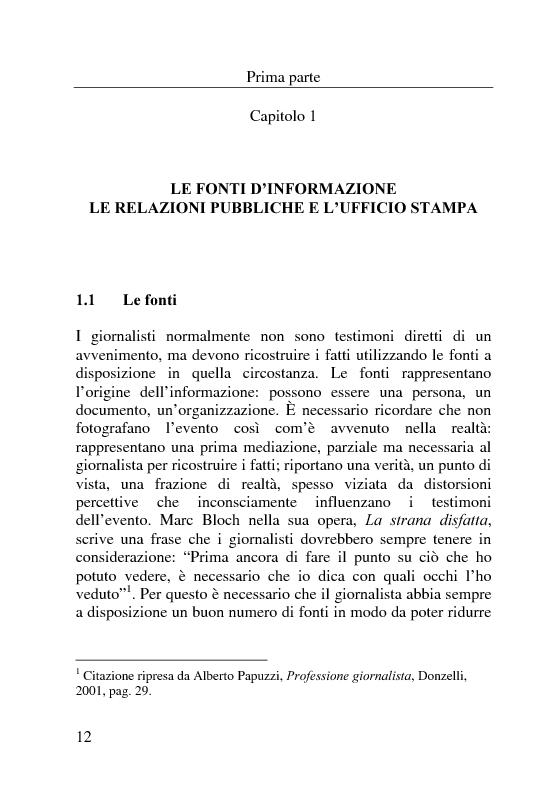 Anteprima della tesi: Il servizio stampa dell'europarlamento. Raccolta, selezione, trattamento delle notizie sulla principale istituzione europea, Pagina 5