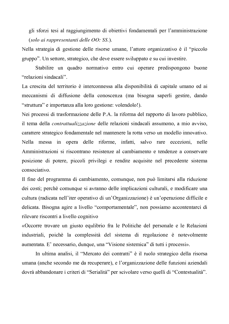 Anteprima della tesi: Evoluzioni delle Relazioni industriali e gestione delle risorse umane nelle pubbliche Amministrazioni: il caso Giunta regionale Abruzzo, Pagina 13