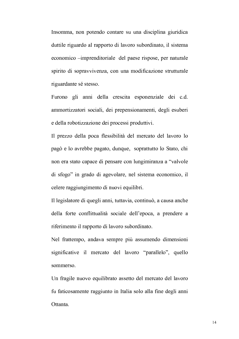 Anteprima della tesi: La riforma Biagi del mercato del lavoro: i contratti a progetto, Pagina 11